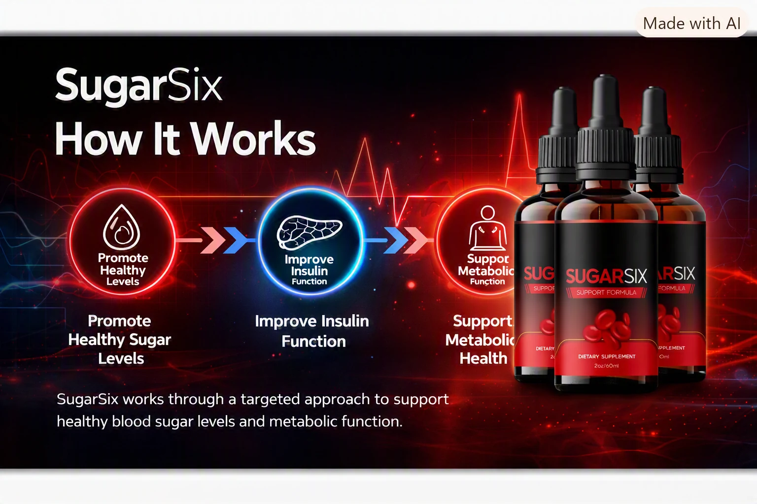 How SugarSix works: promote healthy sugar levels, improve insulin function, support metabolic health